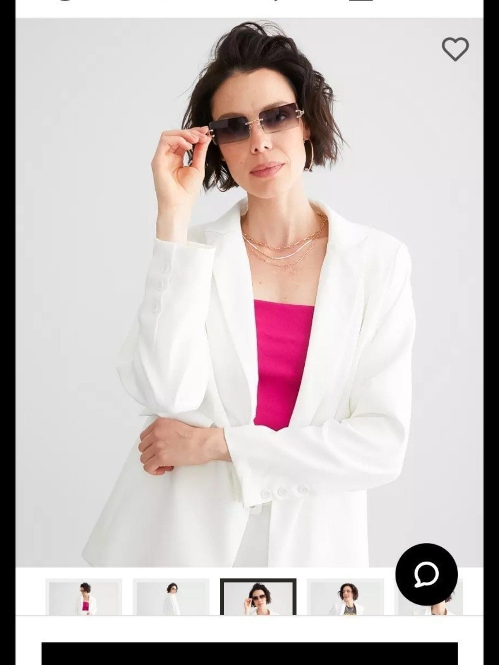 Women's Buckle White Business Blazer XL New without tags